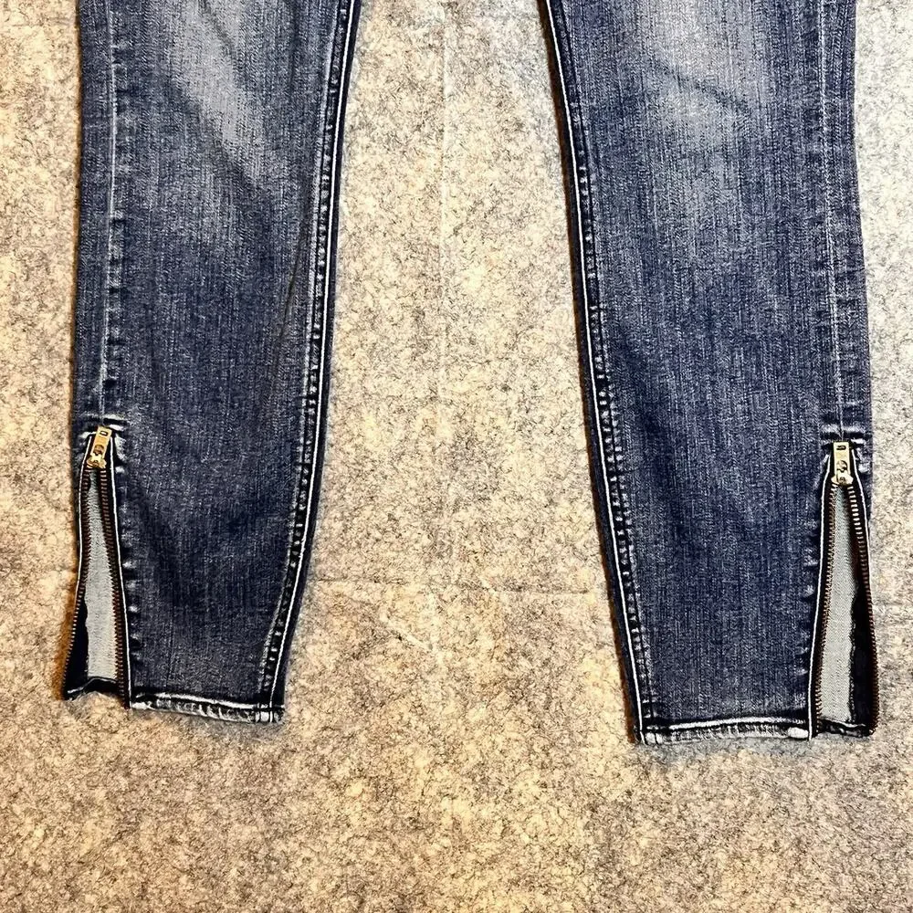 Madewell Women’s 27 Skinny‎ Skinny Ankle Jeans Dark Blue Stretch Denim Ankle Zip